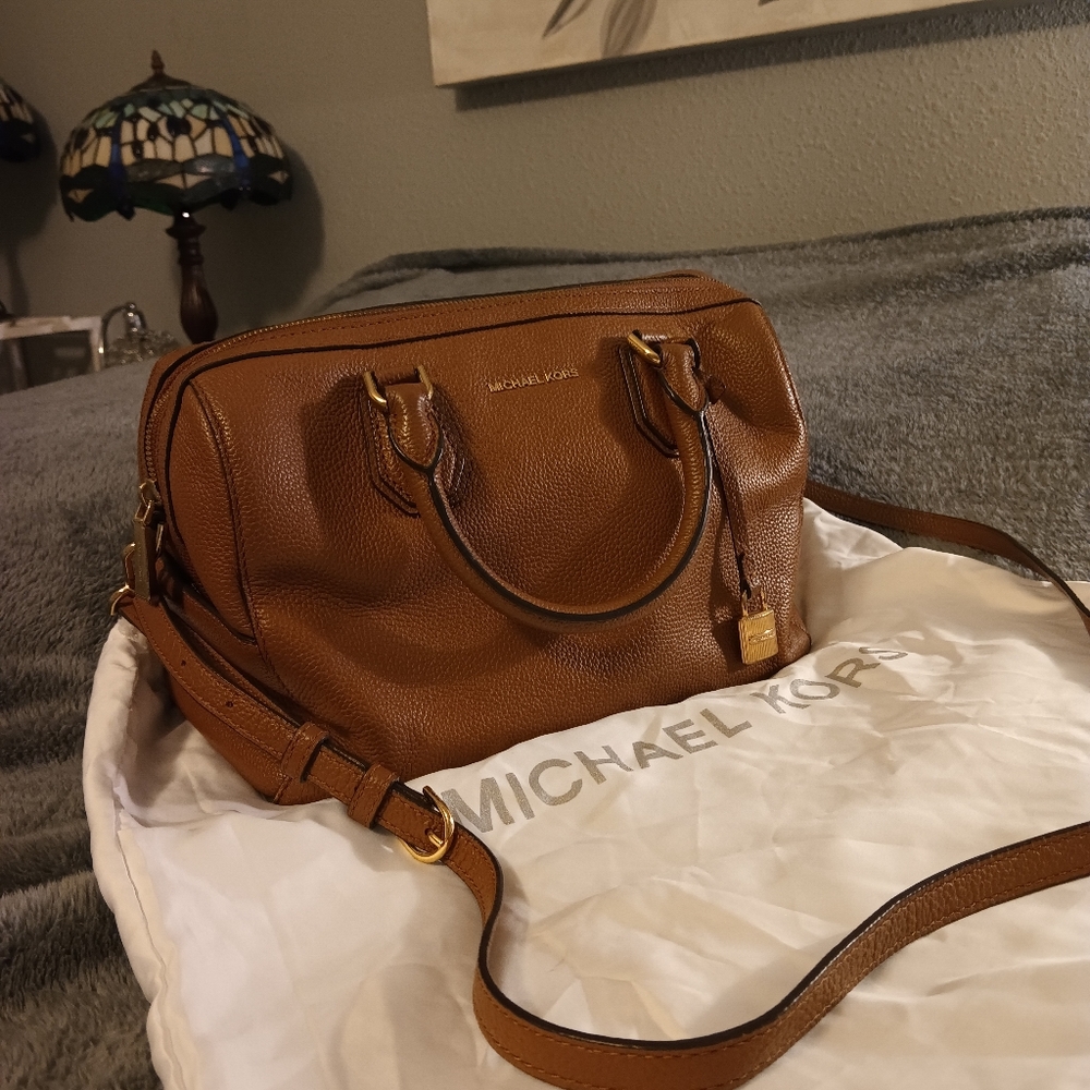 Michael Kors Brown/Tan Leather Satchel